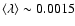 $\langle\lambda\rangle \sim 0.0015$