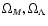 $\Omega_M,\Omega_\Lambda$