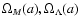 $\Omega_M(a),\Omega_\Lambda(a)$