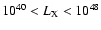 $10^{40}<L_{\rm X}<10^{48}$