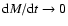 ${\rm d}M/{\rm d}t \rightarrow 0$