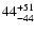 $\rm 44^{ +51}_{ -44}$