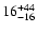 $\rm 16^{ +44}_{ -16}$