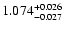 $\rm 1.074^{+0.026}_{-0.027}$