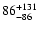 $\rm 86^{ +131}_{ -86}$