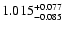 $\rm 1.015^{+0.077}_{-0.085}$