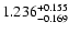 $\rm 1.236^{+0.155}_{-0.169}$