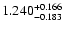 $\rm 1.240^{+0.166}_{-0.183}$