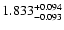 $\rm 1.833^{+0.094}_{-0.093}$