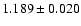 $1.189 \pm 0.020$