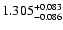 $\rm 1.305^{+0.083}_{-0.086}$