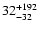$\rm 32^{ +192}_{ -32}$
