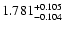 $\rm 1.781^{+0.105}_{-0.104}$