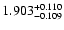 $\rm 1.903^{+0.110}_{-0.109}$