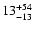 $\rm 13^{ +54}_{ -13}$