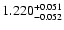 $\rm 1.220^{+0.051}_{-0.052}$