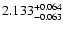 $\rm 2.133^{+0.064}_{-0.063}$