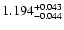 $\rm 1.194^{+0.043}_{-0.044}$
