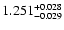 $\rm 1.251^{+0.028}_{-0.029}$