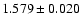 $1.579 \pm 0.020$