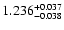 $\rm 1.236^{+0.037}_{-0.038}$