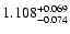 $\rm 1.108^{+0.069}_{-0.074}$