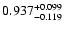 $\rm0.937^{+0.099}_{-0.119}$