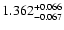 $\rm 1.362^{+0.066}_{-0.067}$