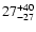 $\rm 27^{ +40}_{ -27}$