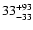 $ \rm 33^{ +93}_{ -33}$