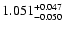 $\rm 1.051^{+0.047}_{-0.050}$
