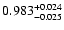$\rm0.983^{+0.024}_{-0.025}$