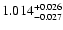 $\rm 1.014^{+0.026}_{-0.027}$