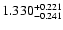 $\rm 1.330^{+0.221}_{-0.241}$