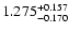 $\rm 1.275^{+0.157}_{-0.170}$