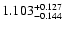 $\rm 1.103^{+0.127}_{-0.144}$