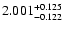 $\rm 2.001^{+0.125}_{-0.122}$
