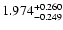 $\rm 1.974^{+0.260}_{-0.249}$