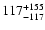 $\rm 117^{ +155}_{-117}$