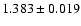 $1.383 \pm 0.019$