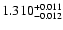 $\rm 1.310^{+0.011}_{-0.012}$