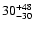 $\rm 30^{ +48}_{ -30}$
