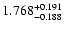 $\rm 1.768^{+0.191}_{-0.188}$