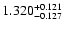 $\rm 1.320^{+0.121}_{-0.127}$