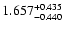 $\rm 1.657^{+0.435}_{-0.440}$