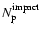 $N_{\rm p}^{\rm impact}$