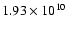 $1.93\rm\times
10^{10}$