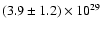 $(\rm 3.9 \pm 1.2) \times 10^{29}$