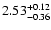 $\rm 2.53^{+0.12}_{-0.36}$