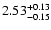 $\rm 2.53^{+0.13}_{-0.15}$